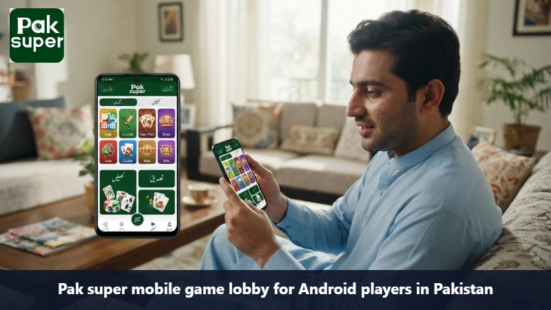 Pak super mobile game lobby for Android players in Pakistan