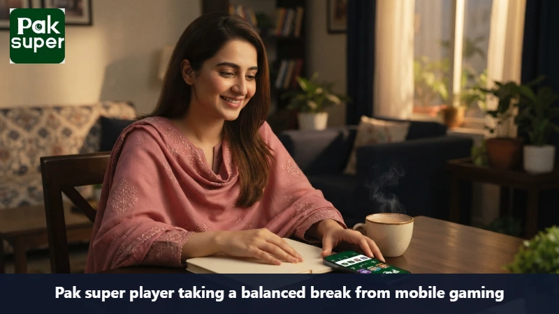 Pak super player taking a balanced break from mobile gaming